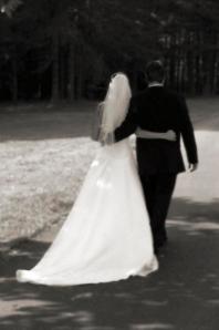 Bride _amp_ Groom from Back