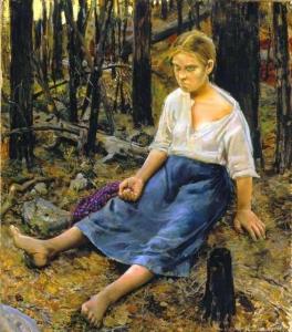 Portrait - Painting - Lost woman